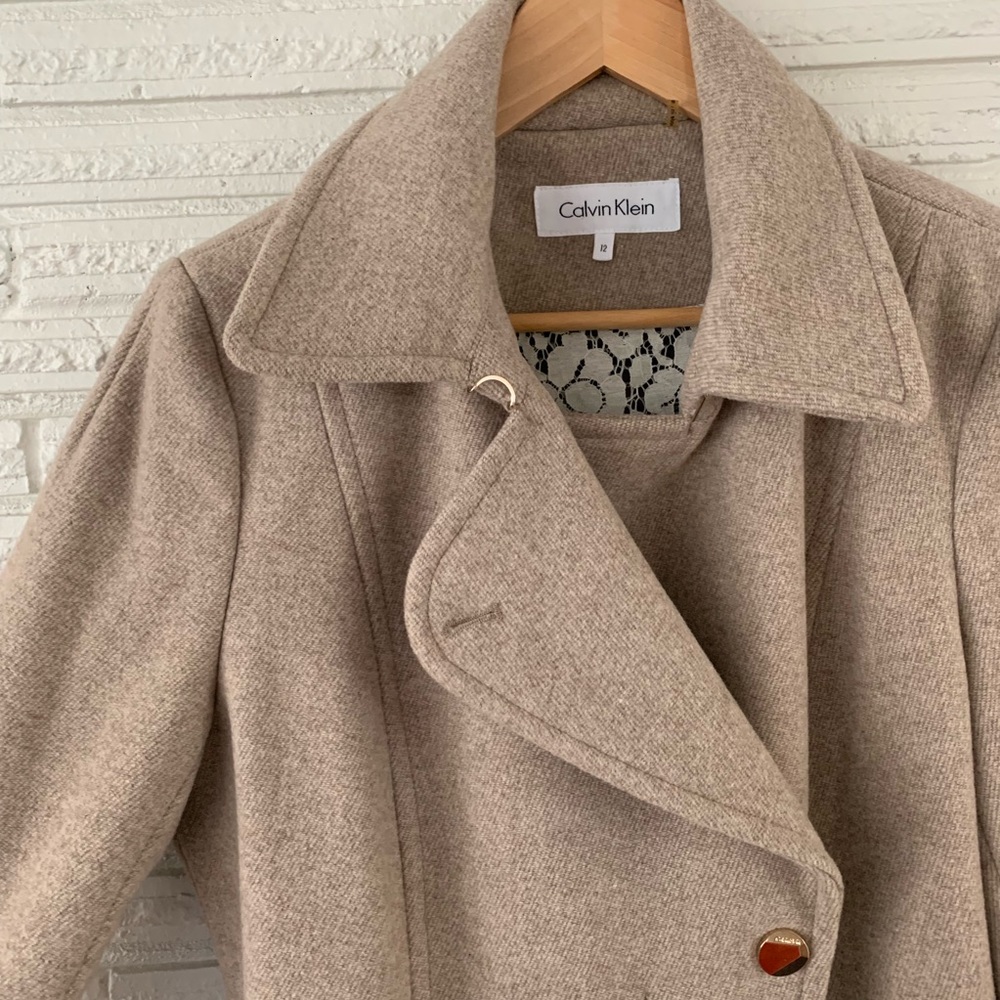 Calvin Klein Oatmeal Twill Coat